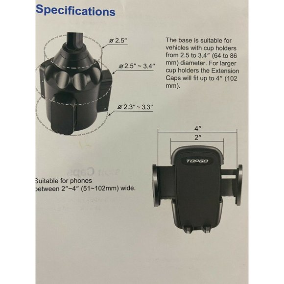 Topgo Cup Holder Phone Mount - Picture 2 of 2
